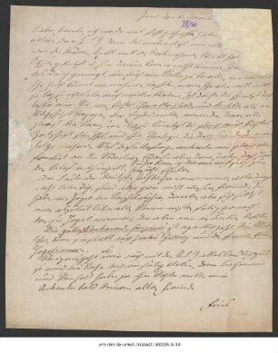 Brief von Fries an Friedrich Francke