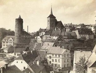 Bautzen. Alte Wasserkunst und Michaeliskirche
