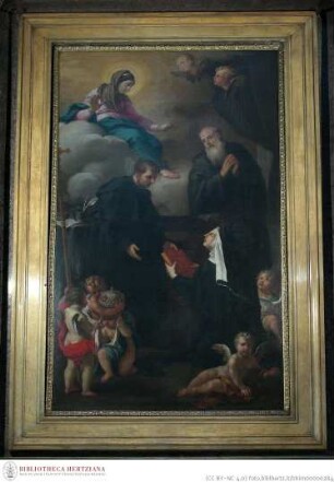 Die heiligen Philippus Benizzi und Alessio Falconieri übergeben der heiligen Giuliana Falconieri die Ordensregel