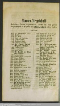 Namen-Verzeichniß