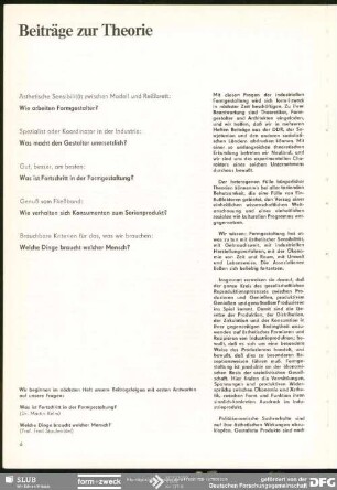Beiträge zur Theorie : Beiträge zur Theorie