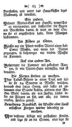 Die Fliegen sterben zu machen.