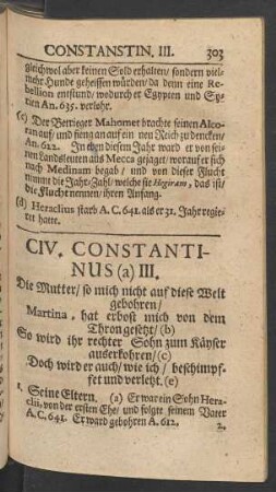CIV. Constantinus (a) III.