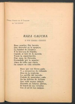 Raza gaucha : A don Eusebio Céspedes