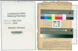 Entnazifizierung Hermann Wieland , geb. 06.12.1903 (Telegrafenwerkmeister)