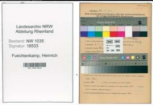 Entnazifizierung Heinrich Fuechtenkamp , geb. 16.09.1895 (Bahnmeister)