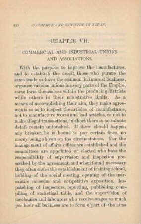 Chapter VII. Commercial and industrial unions and asociations