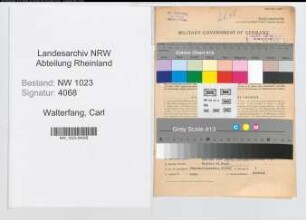 Entnazifizierung Carl Walterfang , geb. 18.07.1893 (Tierarzt)