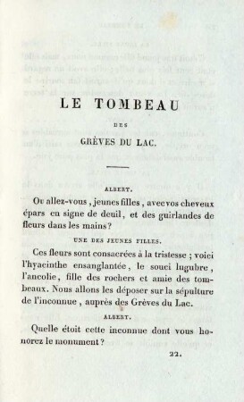 Le tombeau des grèves du lac