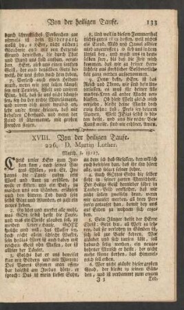 XVIII. Von der heiligen Taufe