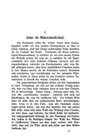 Ueber die Wahrscheinlichkeit.