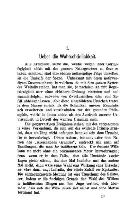Ueber die Wahrscheinlichkeit.