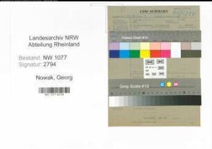 Entnazifizierung Georg Nowak , geb. 00.00.0000 (Bahnpolizist)