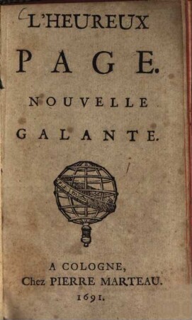 L' heureux page : Nouvelle galante