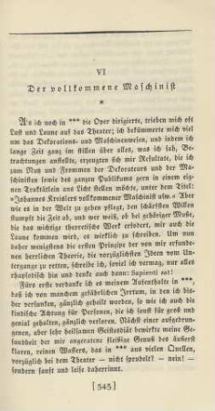 VI. Der vollkommene Maschinist