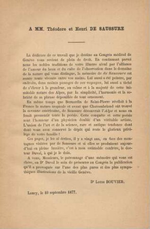 A MM. Théodore et Henri de Saussure