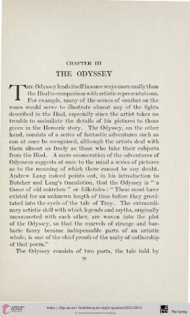 Chapter III: The Odyssey