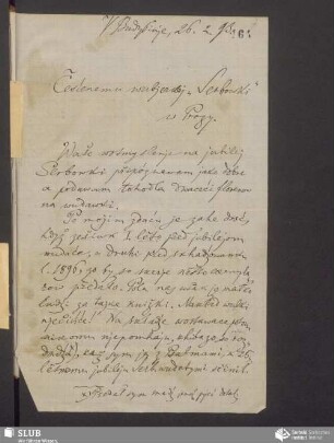 [list wot: Michał Hórnik, 26.02.1893]