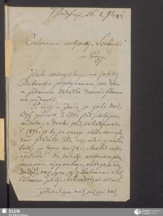 [list wot: Michał Hórnik, 26.02.1893]