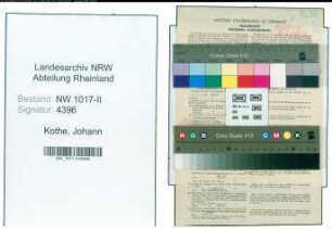 Entnazifizierung Johann Kothe , geb. 11.09.1903 (Musiker)