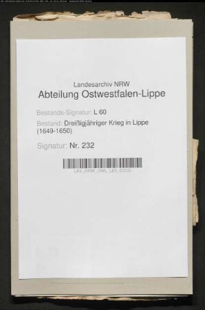 Kriegskontributionsrechnungen 1632-1633
