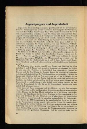 Jugendgruppen und Jugendarbeit