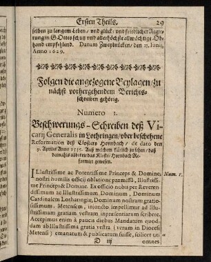 29-48, Folgen die angezogene Beylagen [...]