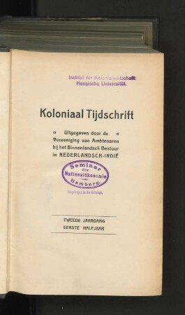 2.1913: Koloniaal tijdschrift