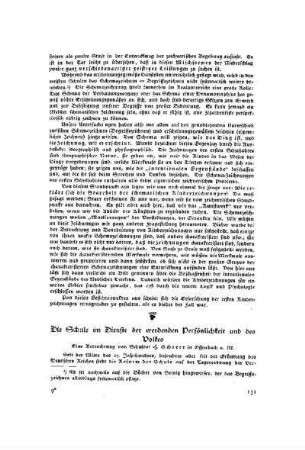 Die Schule im Dienste der werdenden Persönlichkeit und des Volkes