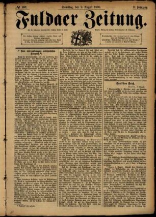 Ausgabe vom Samstag, den 09. August 1890.