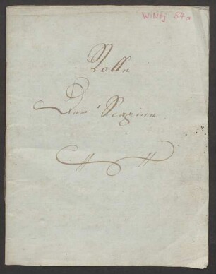 Scherz, List und Rache - Musiksammlung der Grafen zu Toerring-Jettenbach 54 a