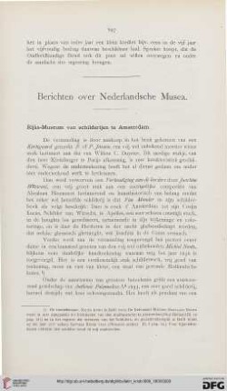 Berichten over Nederlandsche Musea