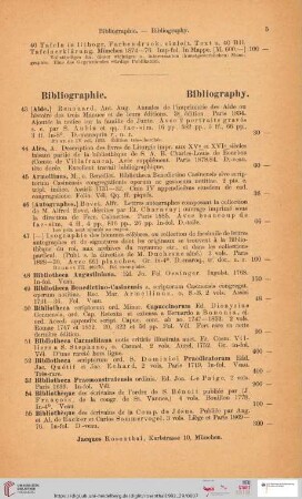 Bibliographie. Bibliography (Nr. 43 - 104)