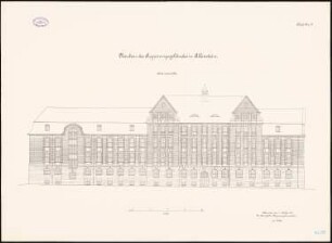 Regierungsgebäude, Allenstein: Aufriss Seitenansicht 1:100