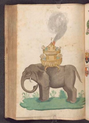 Hölle: Elefant, einen Turm tragend, 1424
