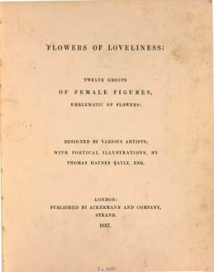 Flowers of loveliness : 12 groups of female figures emblematic of flowers
