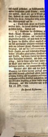 Von Gottes Gnaden Carl, Hertzog zu Würtemberg und Teck, Graf zu Mömpelgart, Herr zu Heydenheim, [et]c. Ritter des goldenen Vliesses, und des Löbl. Schwäbischen Creyses General-Feld-Marechal, &c. Unsern, Gruß zuvor, Liebe Getreue! Wir haben aus zerschiedenen bey Uns von Zeit zu Zeit eingeloffenen unterthänigsten Berichten mißliebig wahrzunehmen gehabt, wie daß durch das unzuläßliche Feuren in denen Wäldern nicht nur schon öffters grosse Stücke Walds abgebrannt, sondern auch sonsten höchstens beschädigt und abgetrieben worden ...