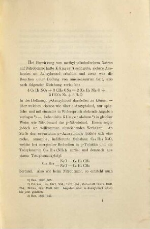 Ueber einige Azo- und Azoxyderivate des Toluols und Benzols