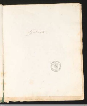 Gedichte - Cod.poet.et.phil.qt.144
