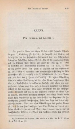 635-651 Per Crucem ad Lucem : II.