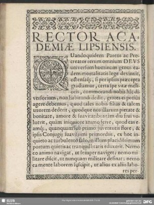 Rector Academiae Lipsiensis