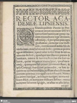 Rector Academiae Lipsiensis