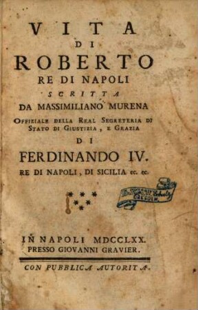 Vita di Roberto Rè di Napoli