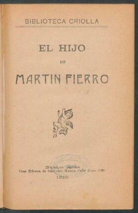 El hijo de Martín Fierro