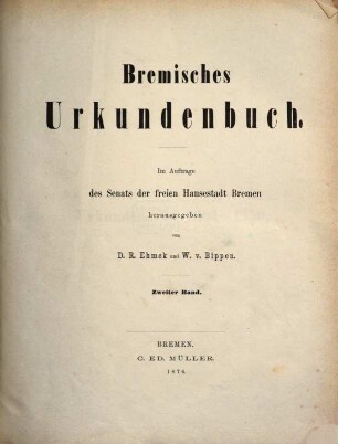 Bremisches Urkundenbuch, 2. Urkunden von 1301 - 1350