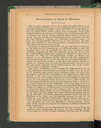 Heimatgeschichte im Spiegel der Flurnamen