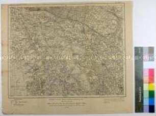 Topographische Karte der Gegend nordwestlich von Geldern im Königreich Preußen zwischen Üdem (Kleve), Gennep, Sint Anthonis und Venray in Limburg und Nordbrabant
