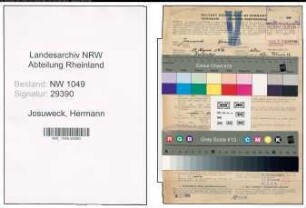 Entnazifizierung Hermann Josuweck , geb. 19.08.1896 (Polstermeister)