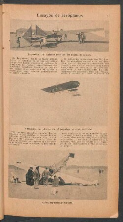 Ensayos de aeroplanos