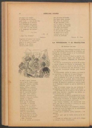 La vendedora y su protector - el defensor era ruso